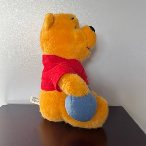 Mattel Winnie the Pooh Teddy Bear With Honey Pot Stuffed Animal Plush 1994 *READ - Picture 4 of 11